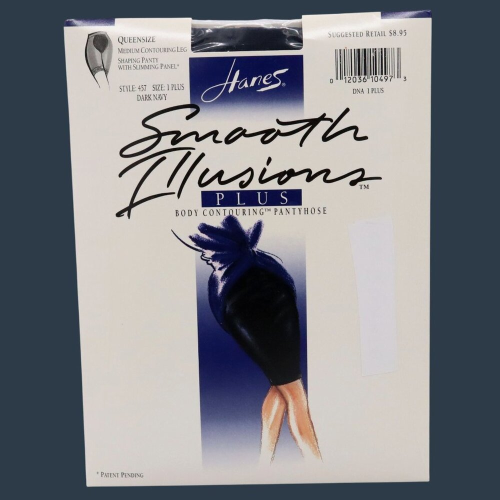 Hanes Smooth Illusions Plus Pantyhose‎ Sz 1 Dark Navy Shaping Panty